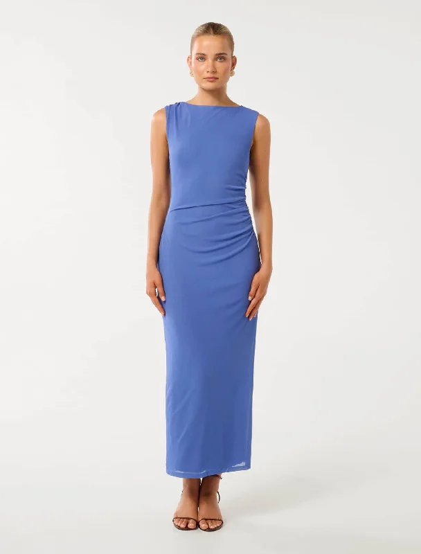 Ally Sleeveless Mesh Midi Dress