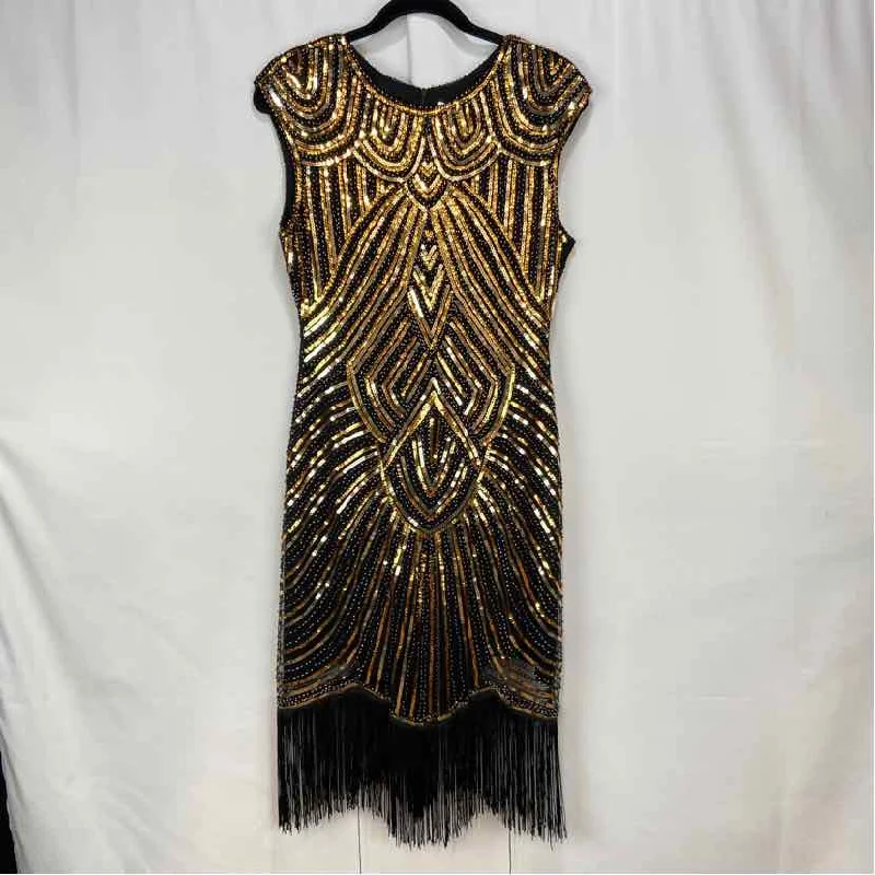 babeyond Women's Size M Black Sequins Gown/Evening Wear