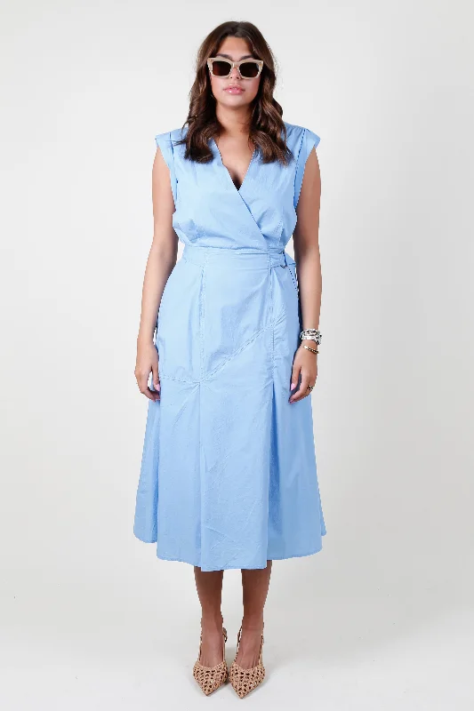 DEREK LAM | Arabella Belted Midi Dress - Azure