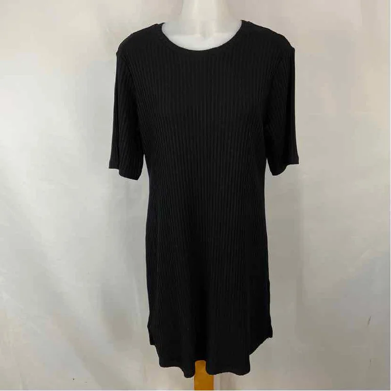 Eileen Fisher Women's Size M Black Ribbed Dress