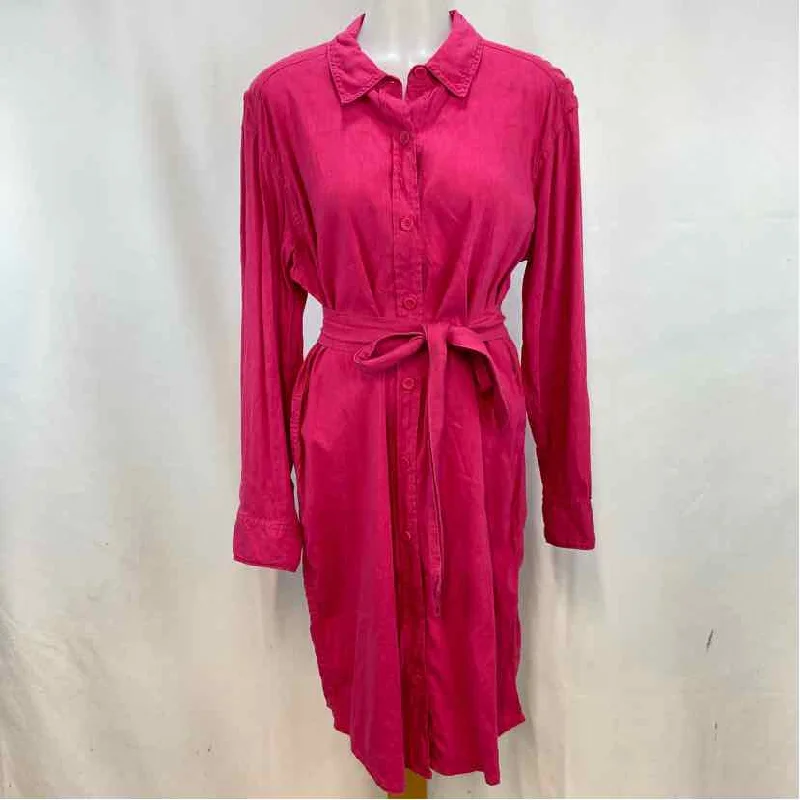 Eileen Fisher Women's Size M Fuschia Solid Dress