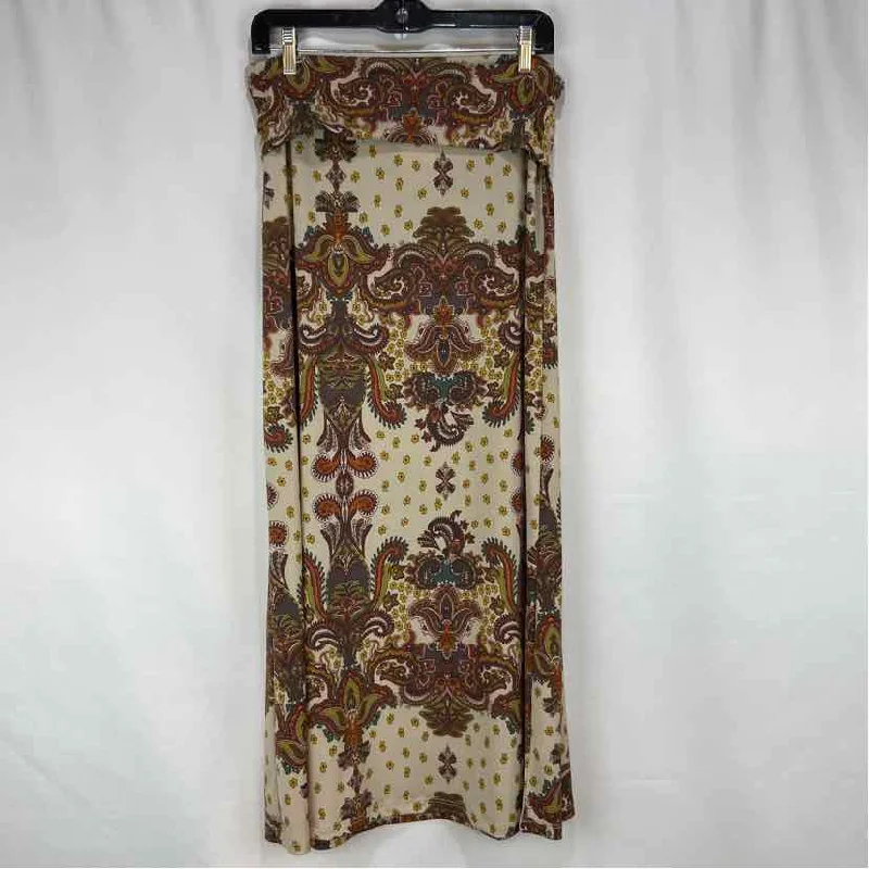 Kori Women's Size M Beige Print Skirt