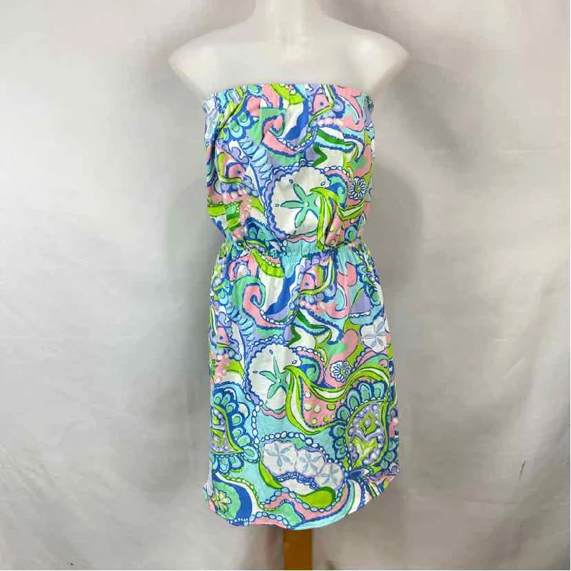 Lilly Pulitzer Women's Size S Blue Print Dress