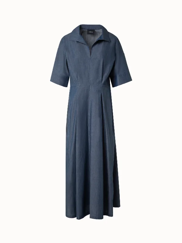 Long Shirt Dress in Sea Island Cotton