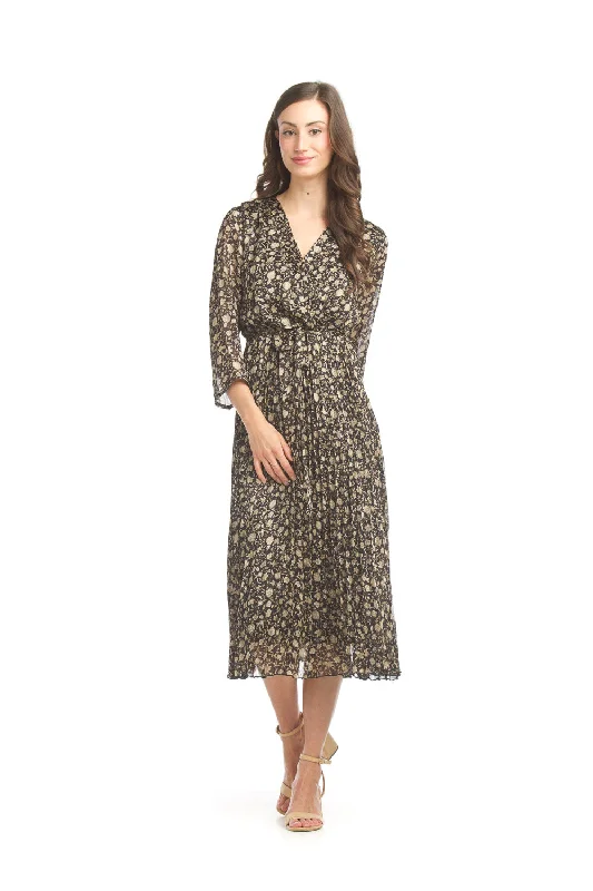 Papillon Floral Wrap Look Dress - 17501