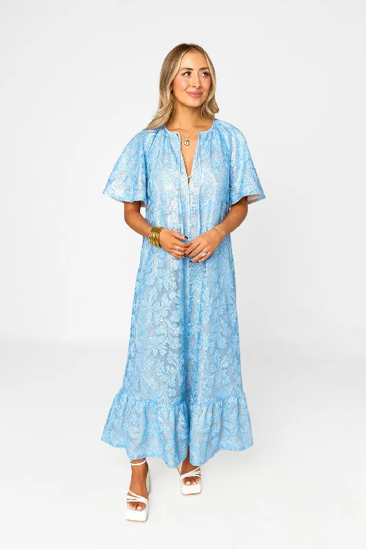 Tullah Caftan Maxi Dress - Skies Of Blue