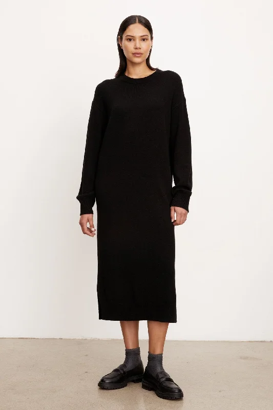 Velvet Kaden Knit Sweater Dress / Black