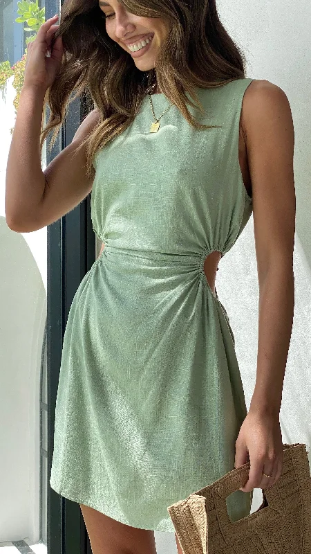 Mandi Mini Dress - Sage