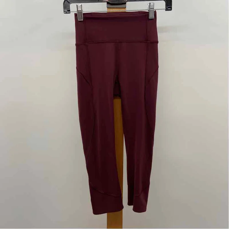 Lululemon Women's Size 2 maroon Solid Leggings