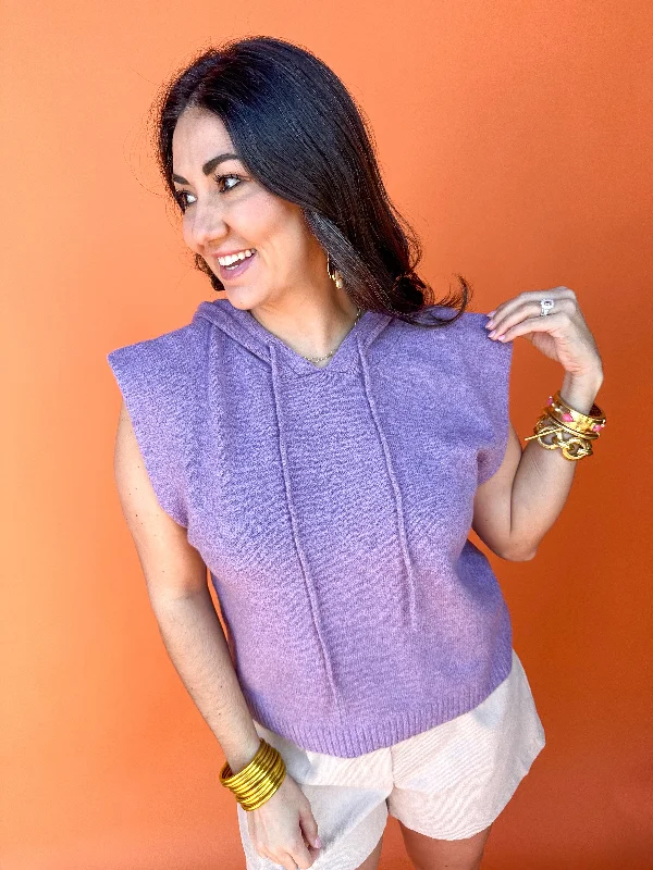 Totally Unique Sweater Top - Lavender