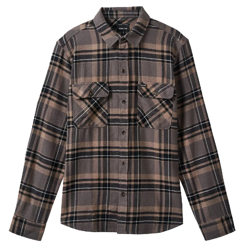 Brixton - Bowery Flannel Charcoal/Black/Cinder Grey