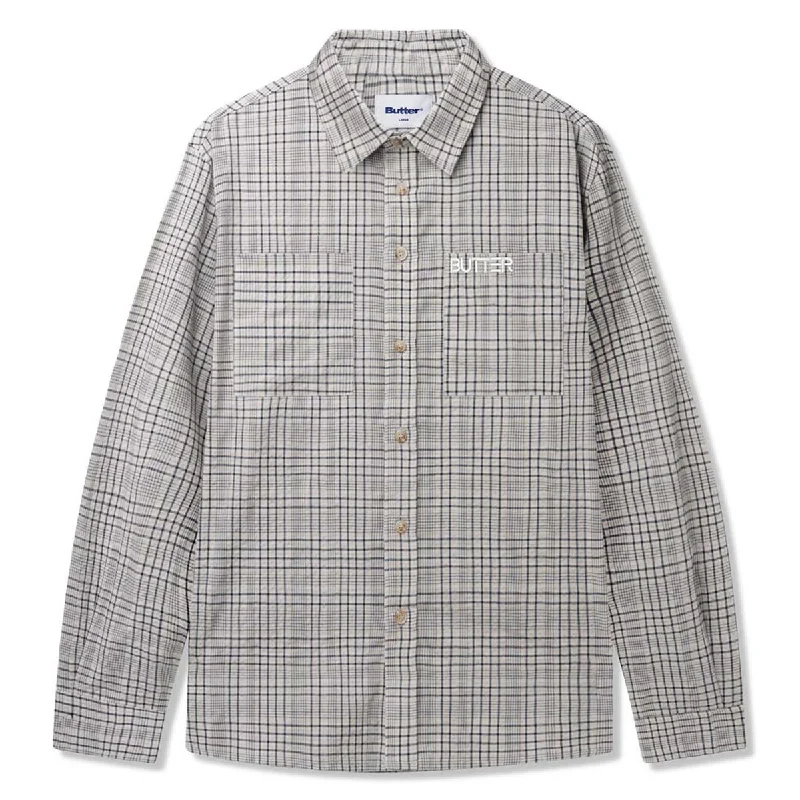 Butter Goods - Equipt Plaid L/S Shirt Grey