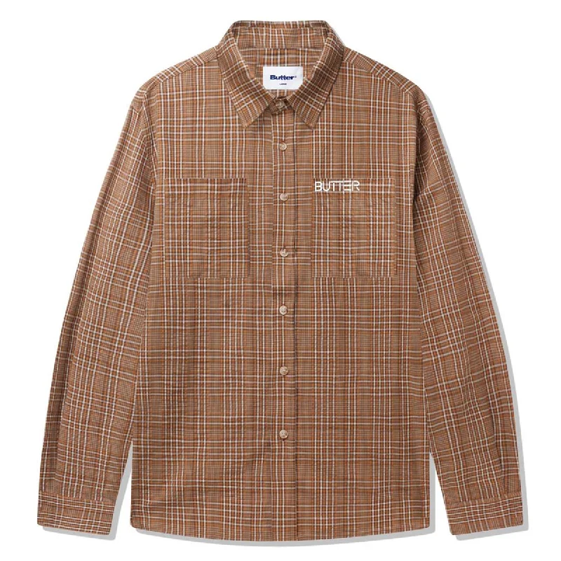 Butter Goods - Equipt Plaid L/S Shirt Oak