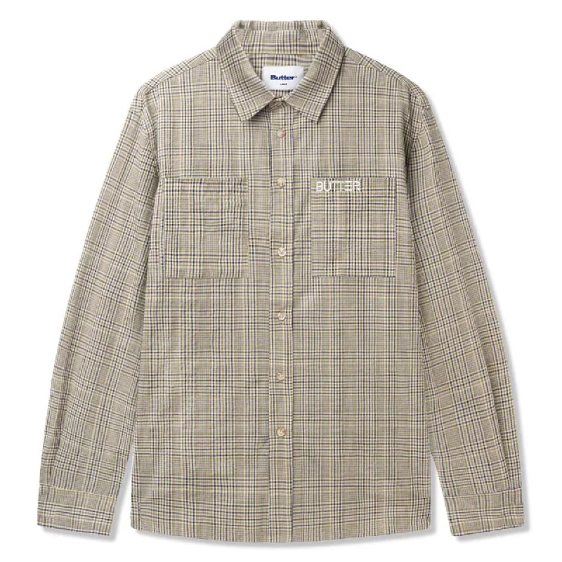 Butter Goods - Equipt Plaid L/S Shirt Olive