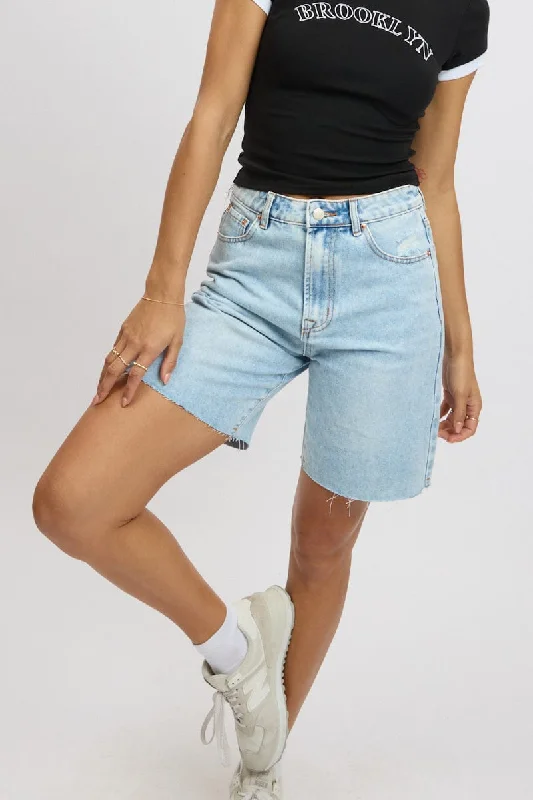 Denim Jorts Mid Rise