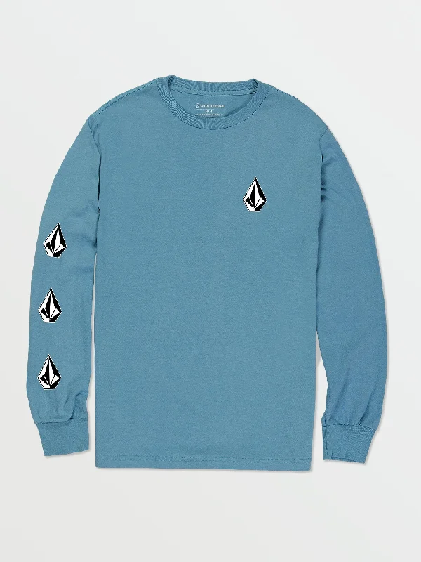 Little Boys Iconic Stone Long Sleeve Tee - Indigo Ridge