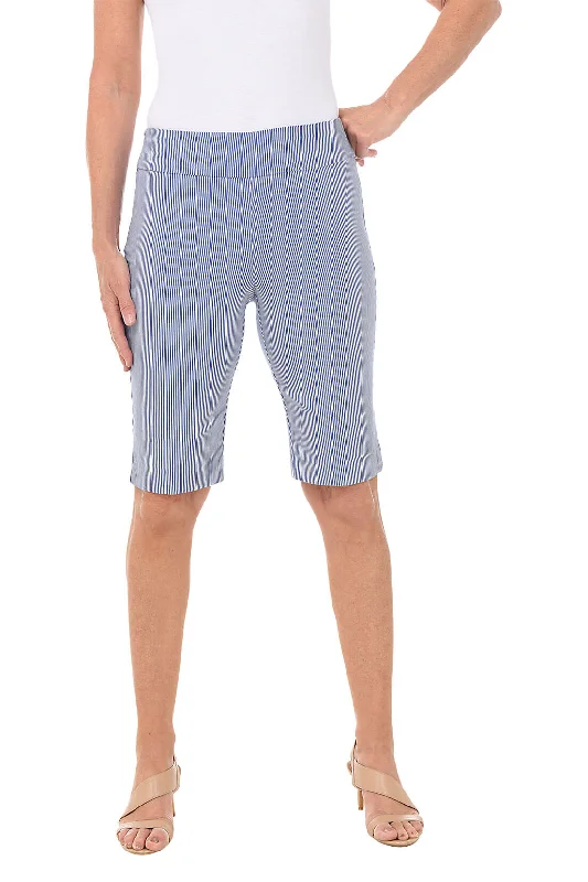 Pinstripe Pull-On Bermuda Short