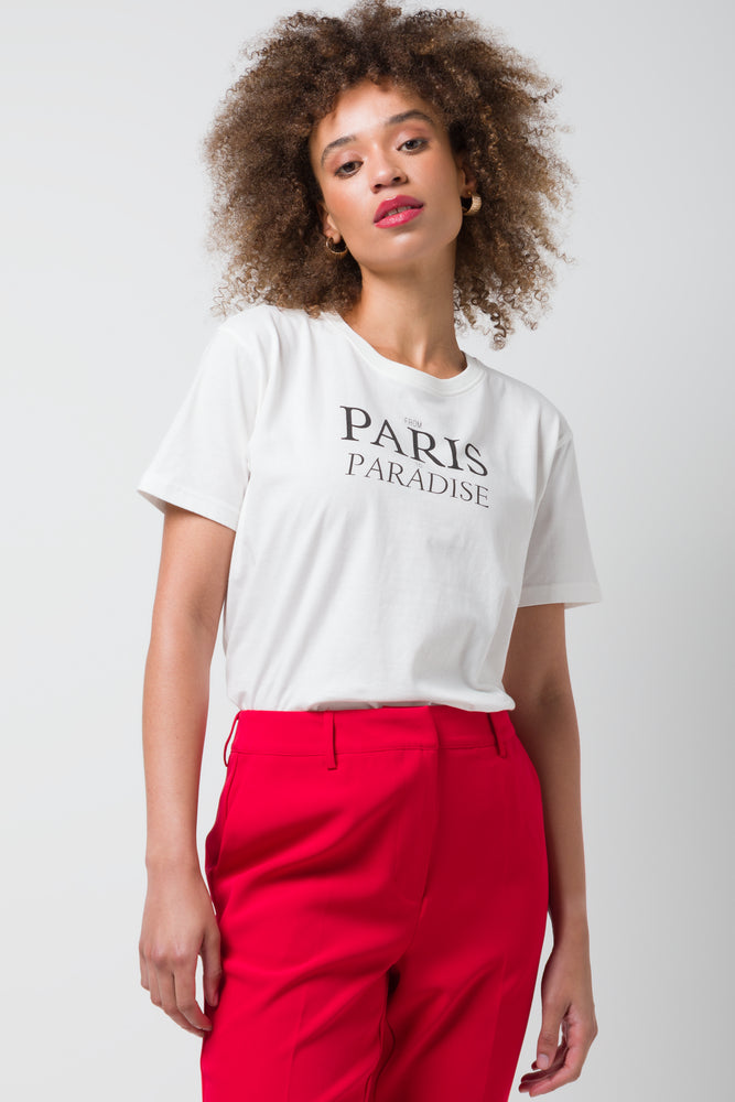 Placement Printed Tee Milk Paris