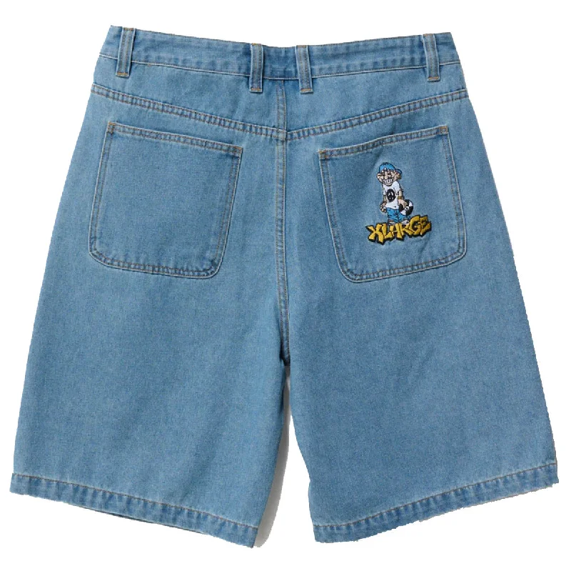 XLarge - Peace Man Bull Denim Shorts Mid Blue Denim