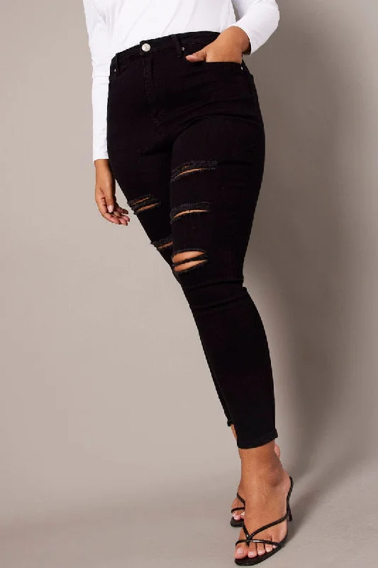 Black Skinny Jeans High Rise