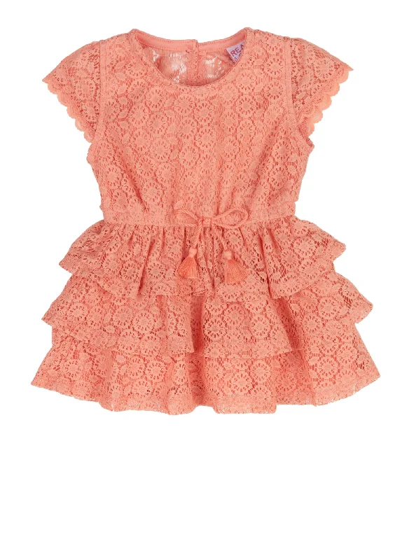 Baby Girls 12-24M Crochet Lace Tiered Dress