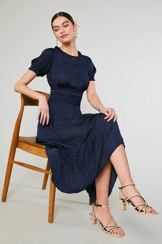 Brooklyn Pleated Midi Dress