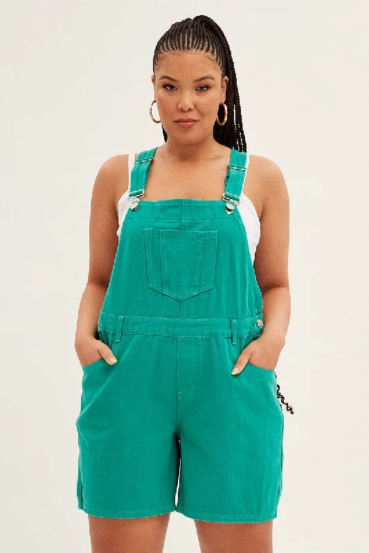 Green Denim Overall