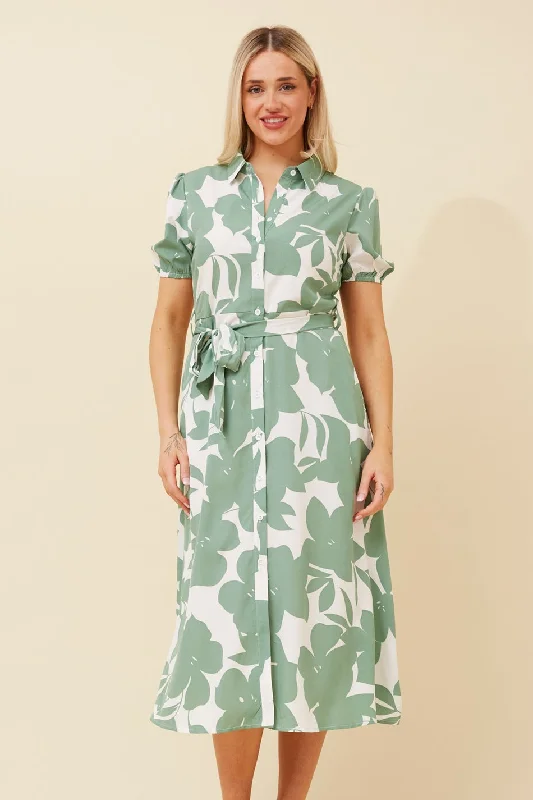 MARKI BOTANICAL PRINT SHIRT DRESS