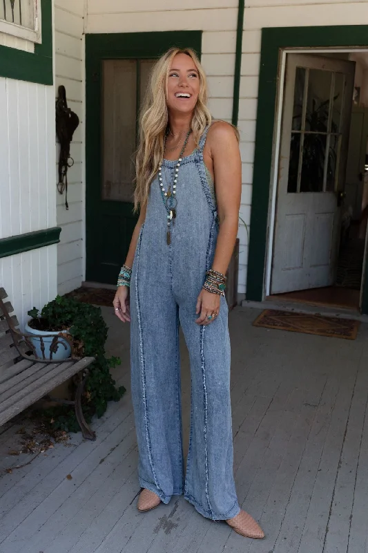 Harley Washed Jumpsuit - Denim