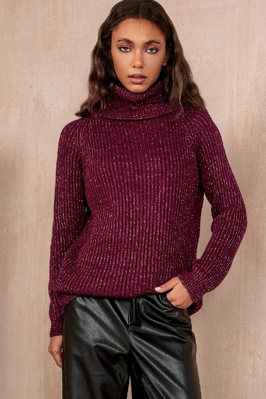 Phoneix Plum Shimmer Knit Jumper