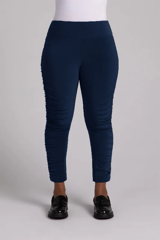 Ruched Skinny Pant | Navy