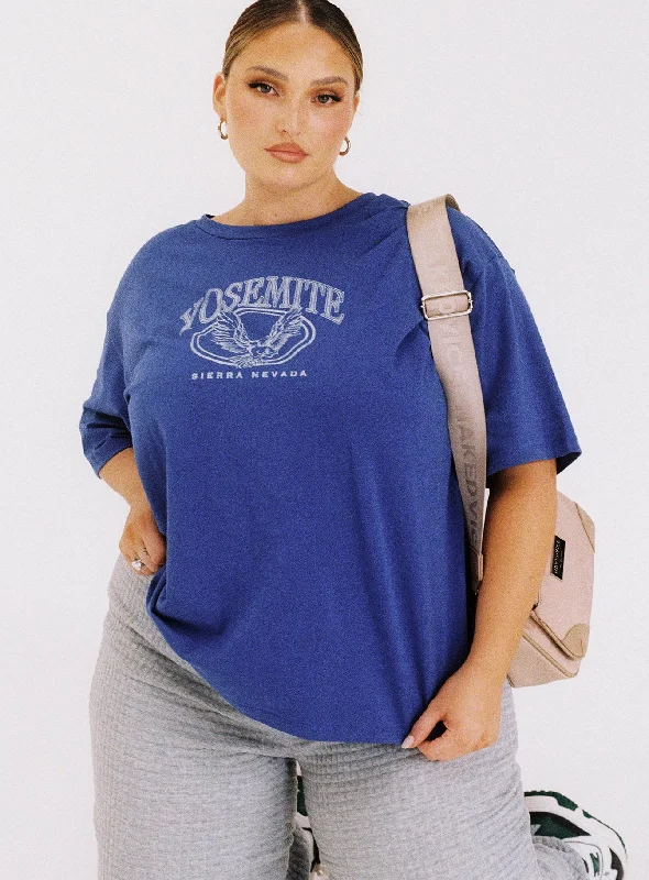 Yosemite Tee Blue Curve